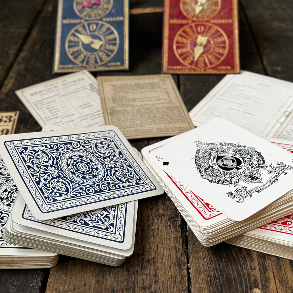 Mid-nineteenth century (1860s) edition of the popular card game Bezique, in original box with instructions etc