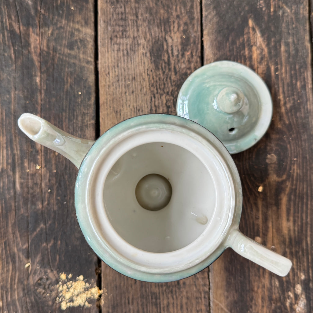 Delicate Hand-Painted Japanese Eggshell Ware Tea Set For Two