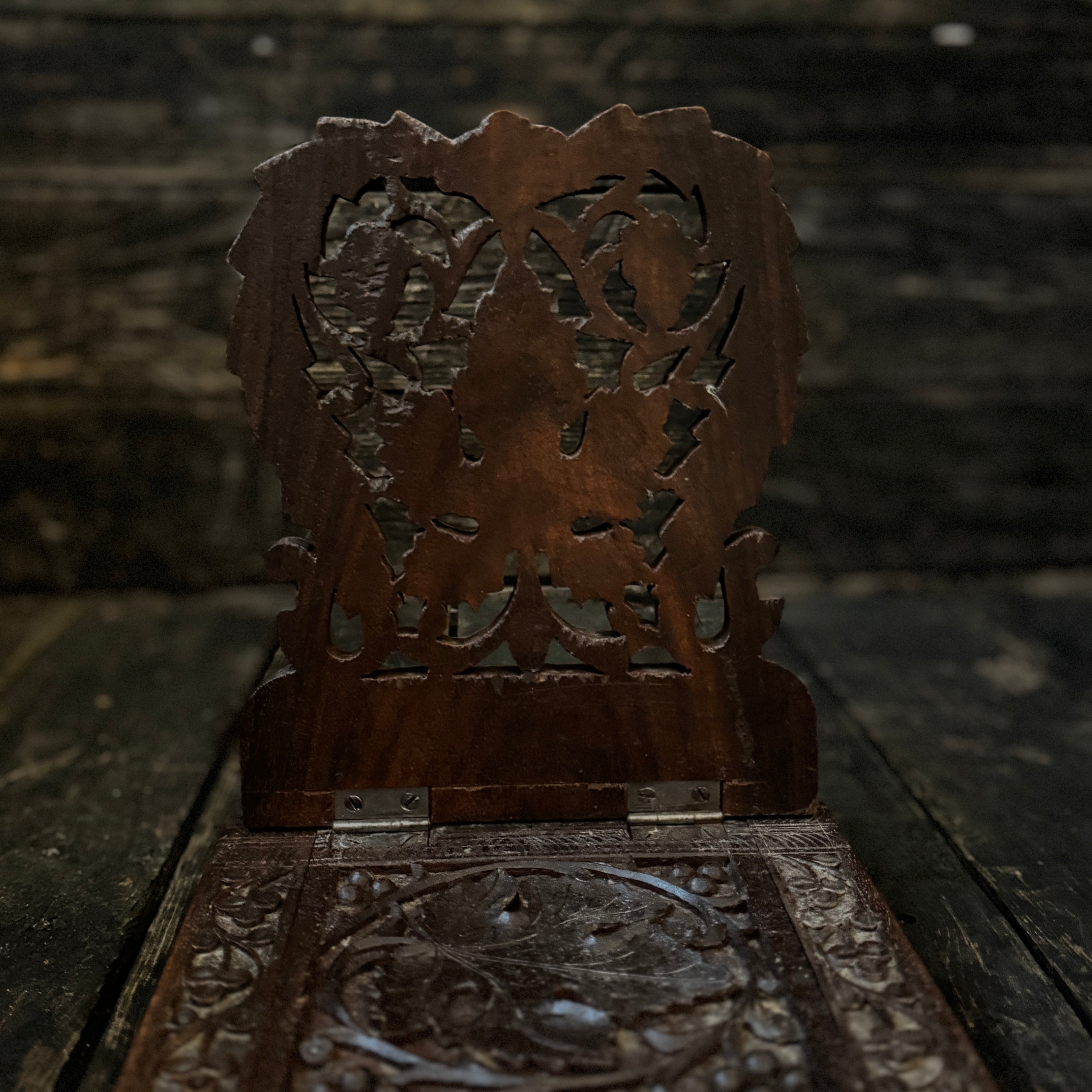 Hand-carved book slide