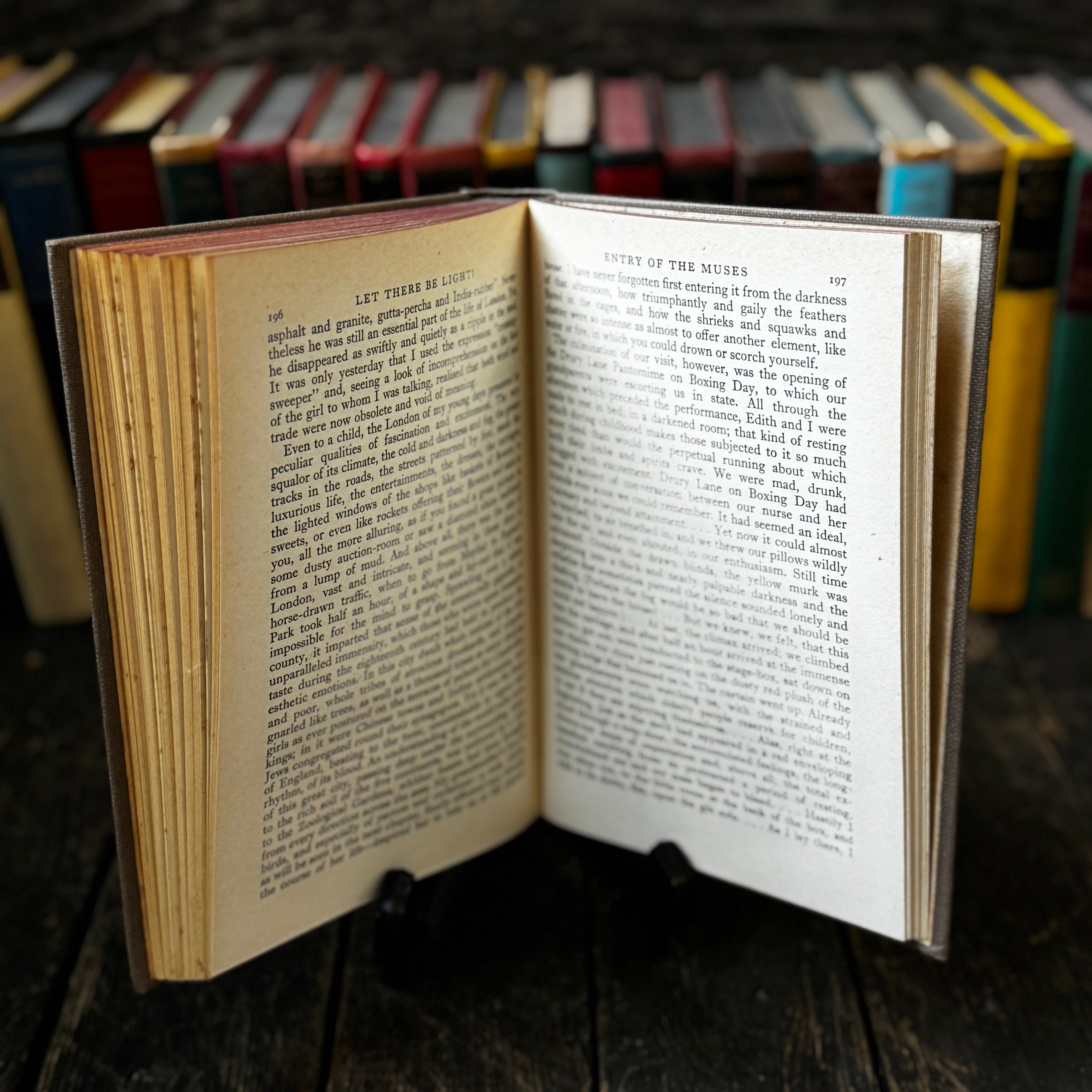 Osbert Sitwell’s complete autobiography, four volume hardcover set, praised by Orwell