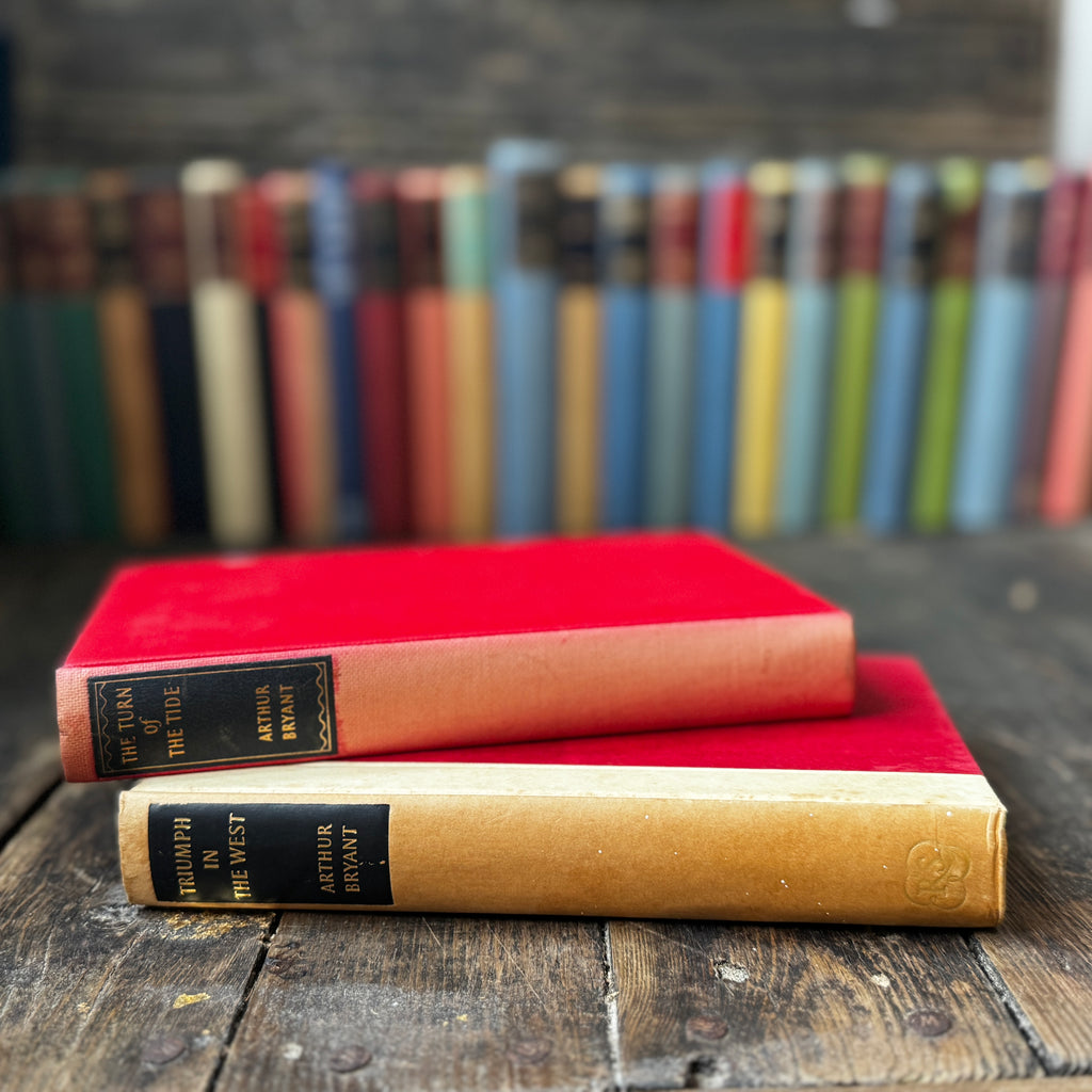 Arthur Bryant’s two-part volume on WWII, based on the diaries of Fields Marshall 1st Viscount Alanbrooke. Hardback edition.