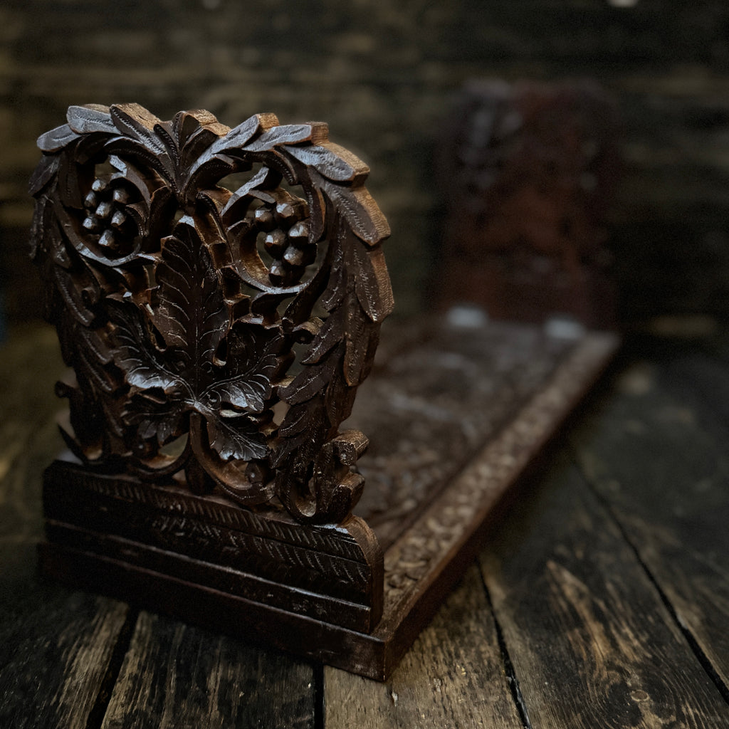 Hand-carved book slide
