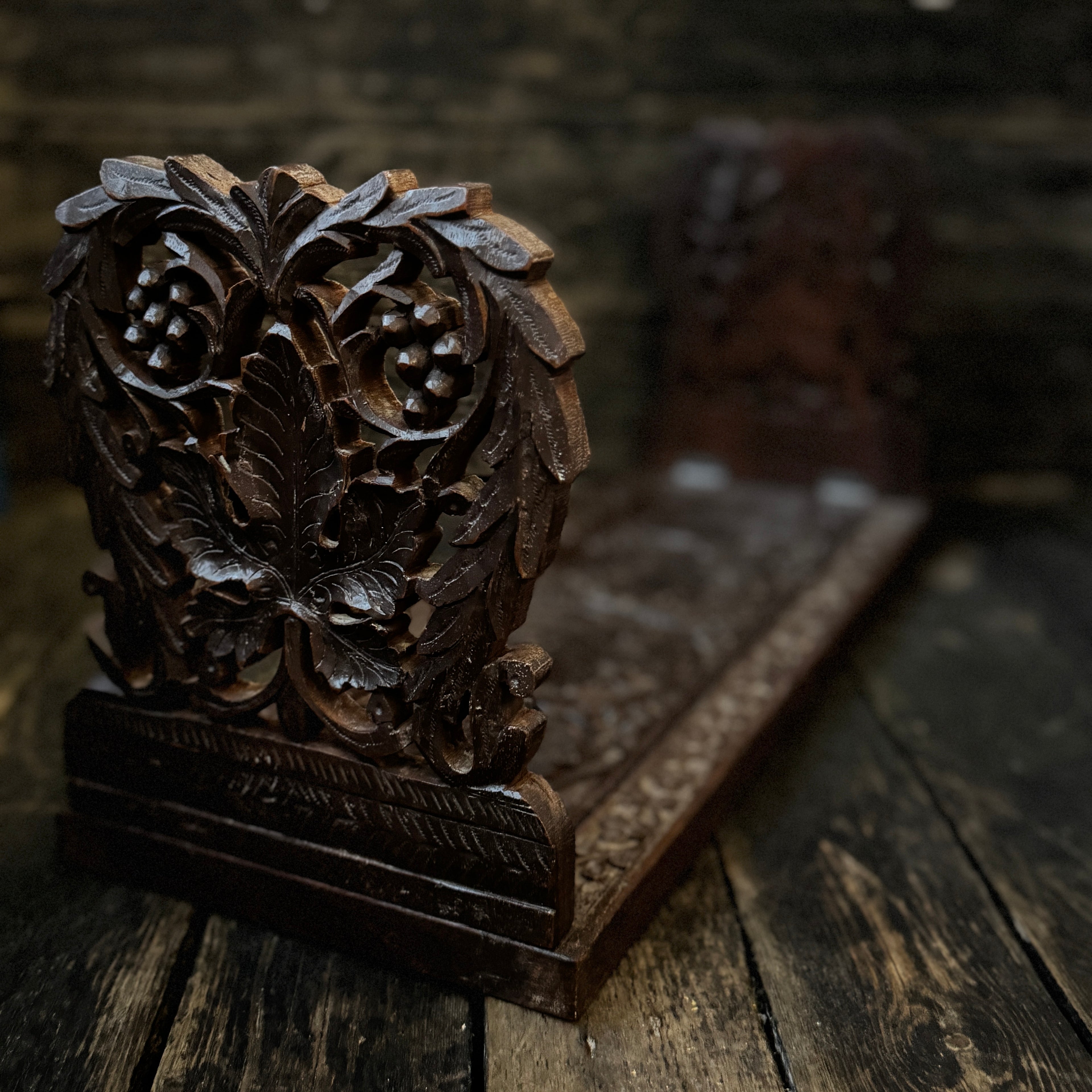 Hand-carved book slide