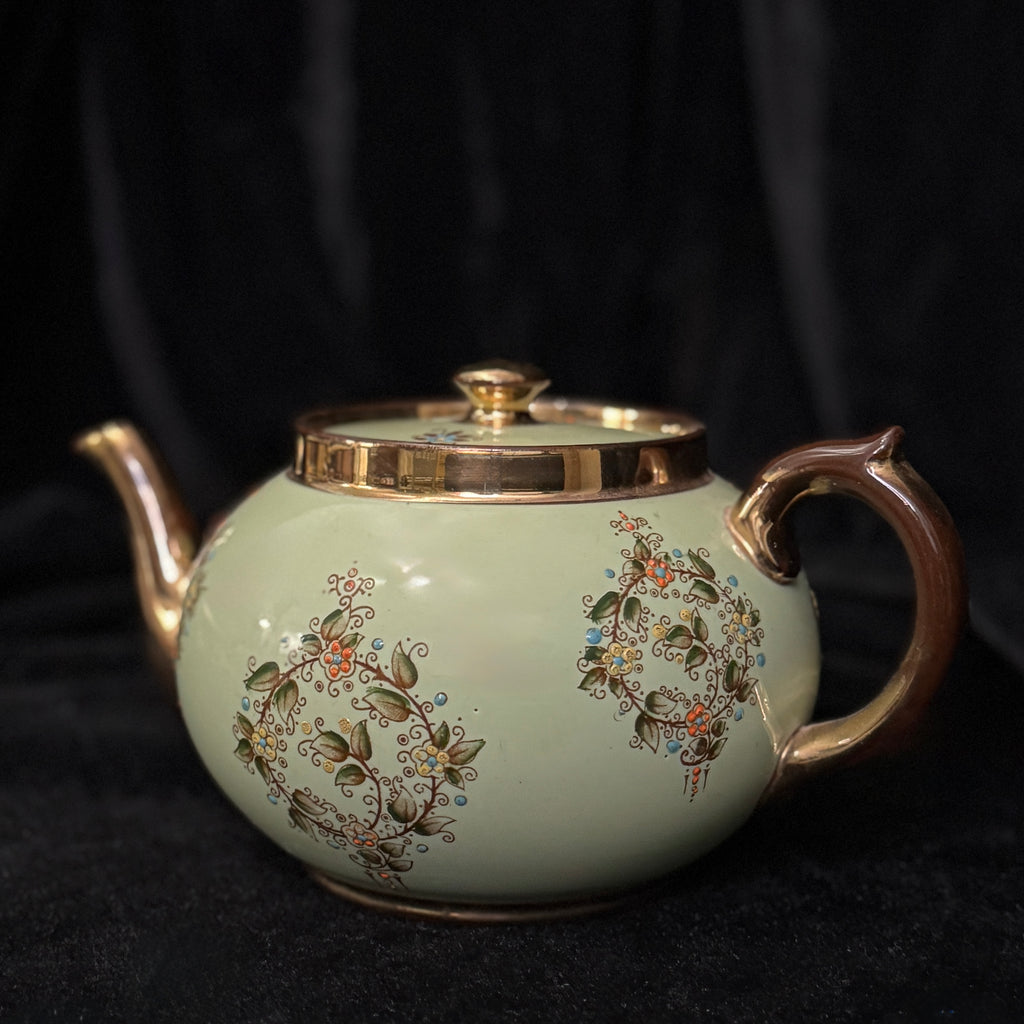 Hand-painted Staffordshire teapot