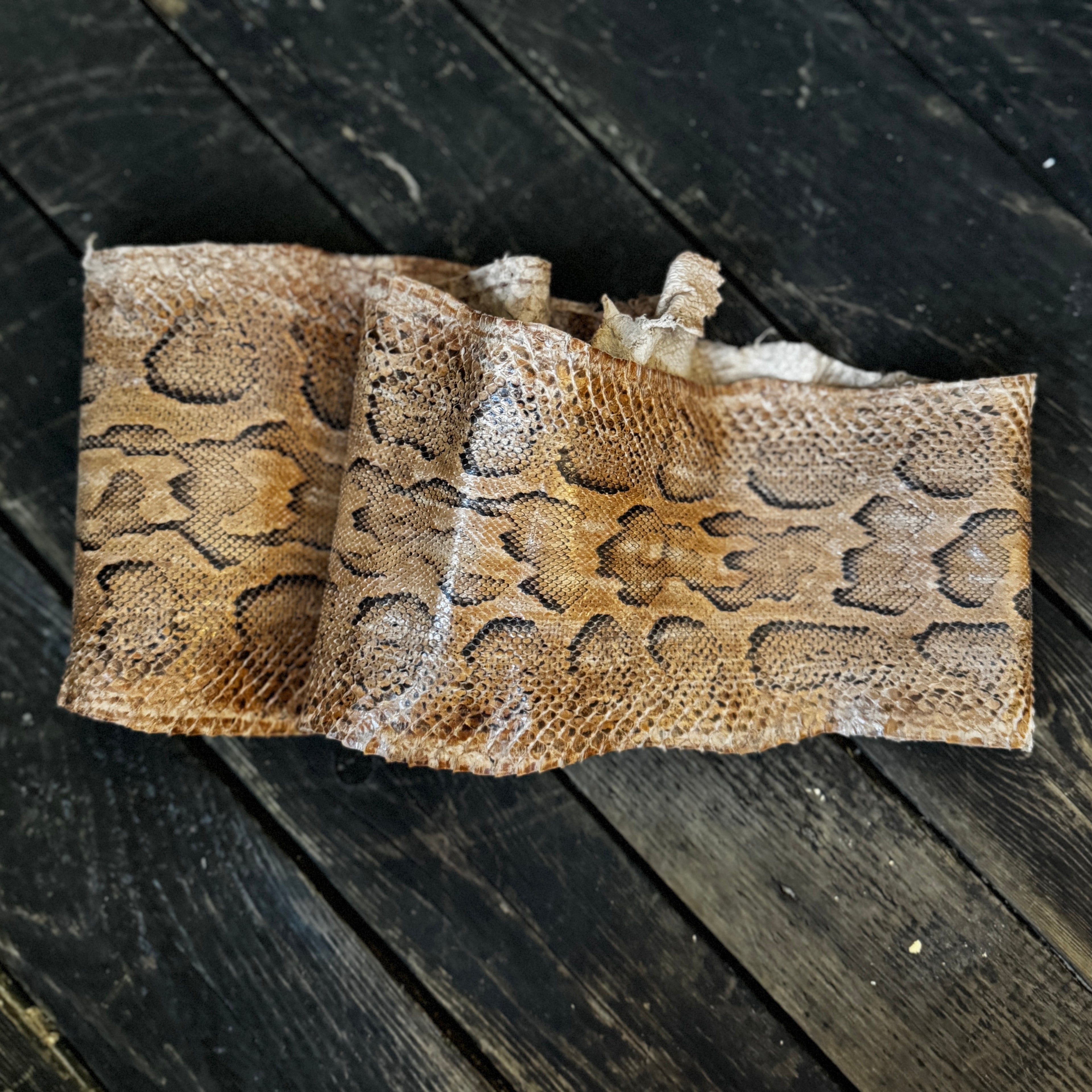 Snakeskin leather