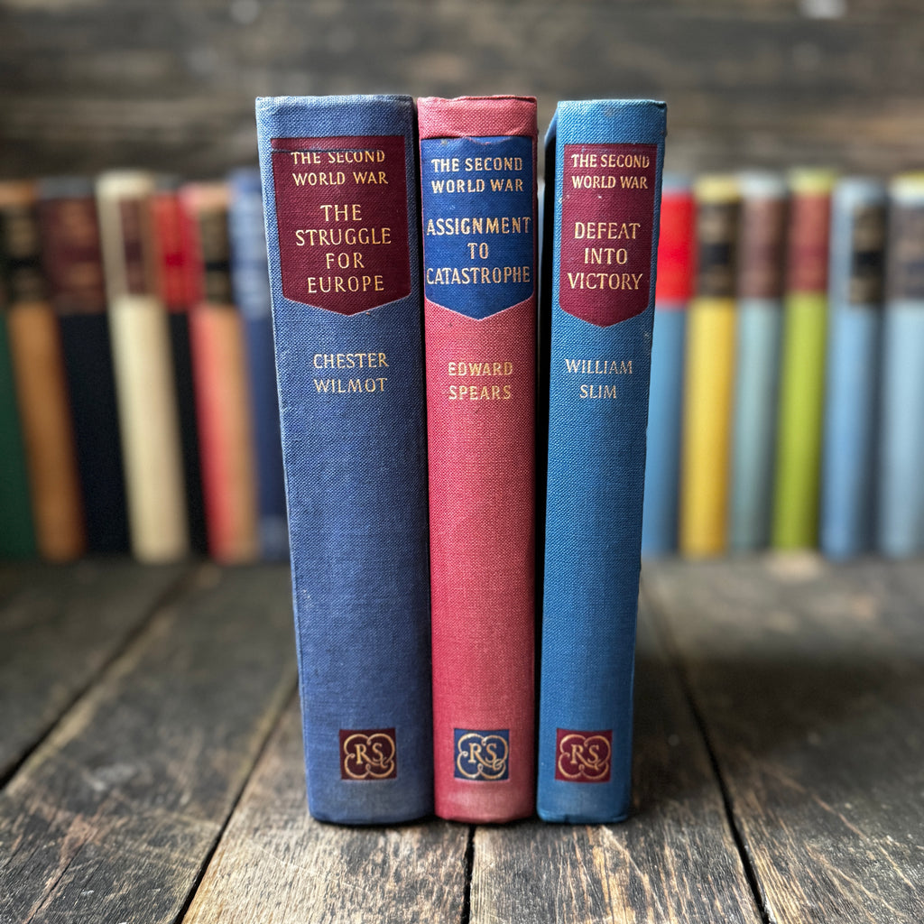 Three hardback WW2 history volumes published in 1950s with plates, maps