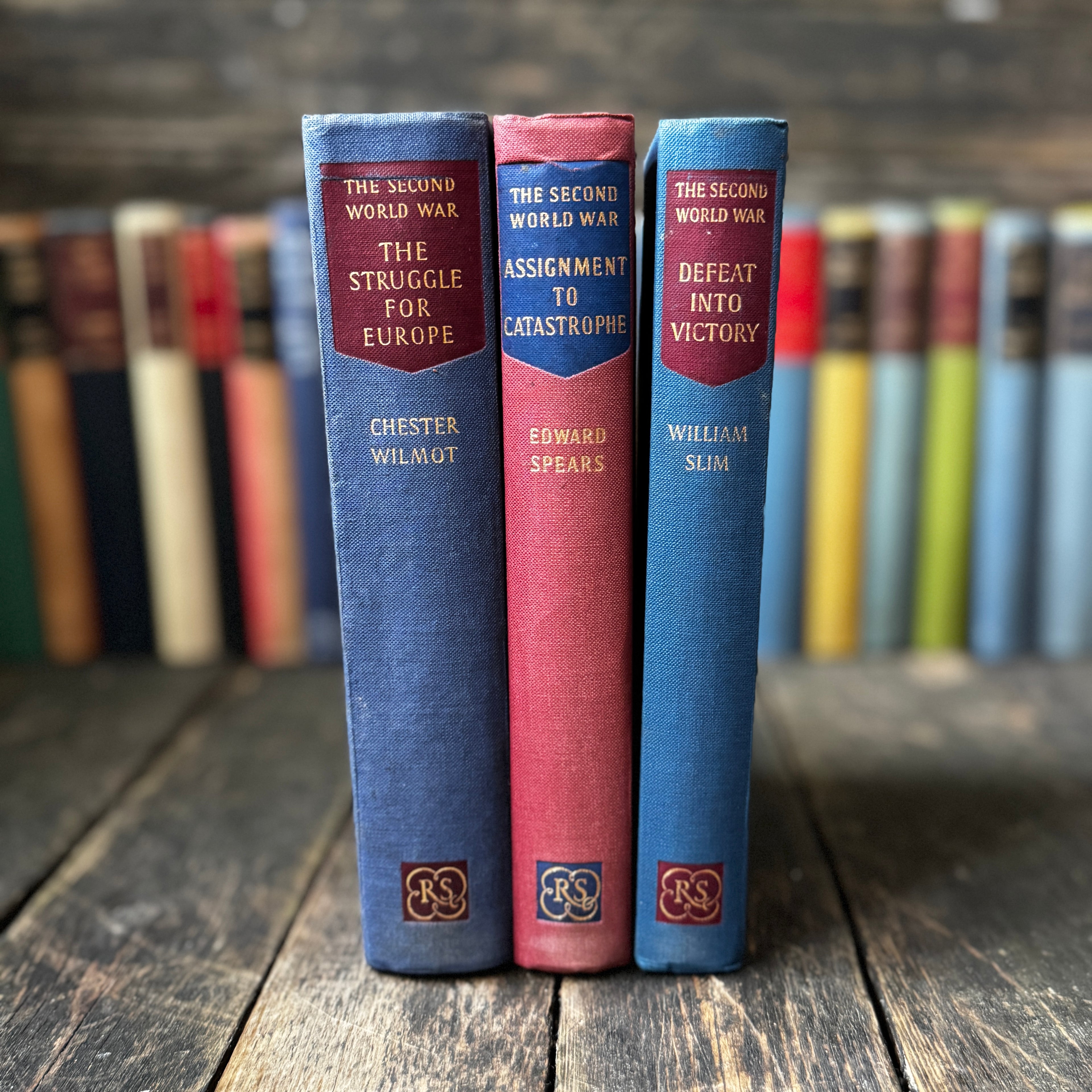 Three hardback WW2 history volumes published in 1950s with plates, maps