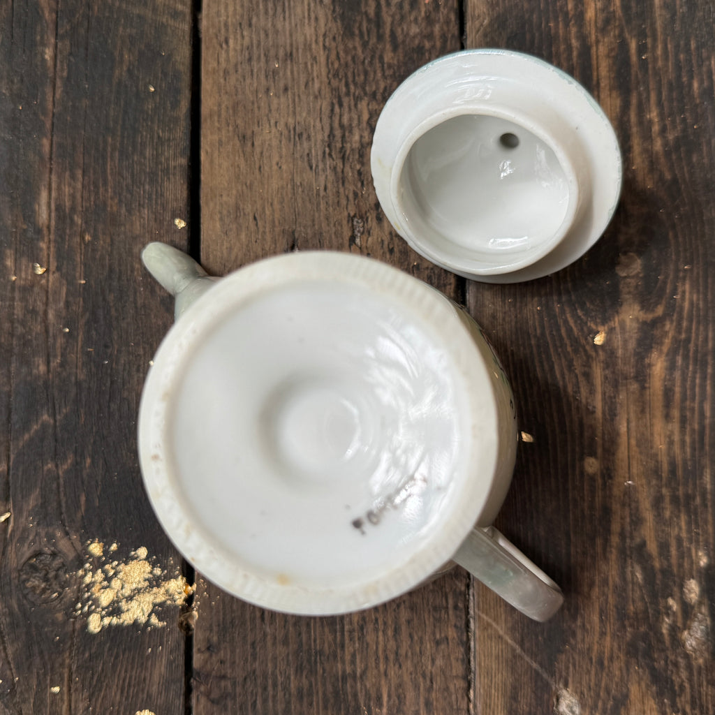 Delicate Hand-Painted Japanese Eggshell Ware Tea Set For Two