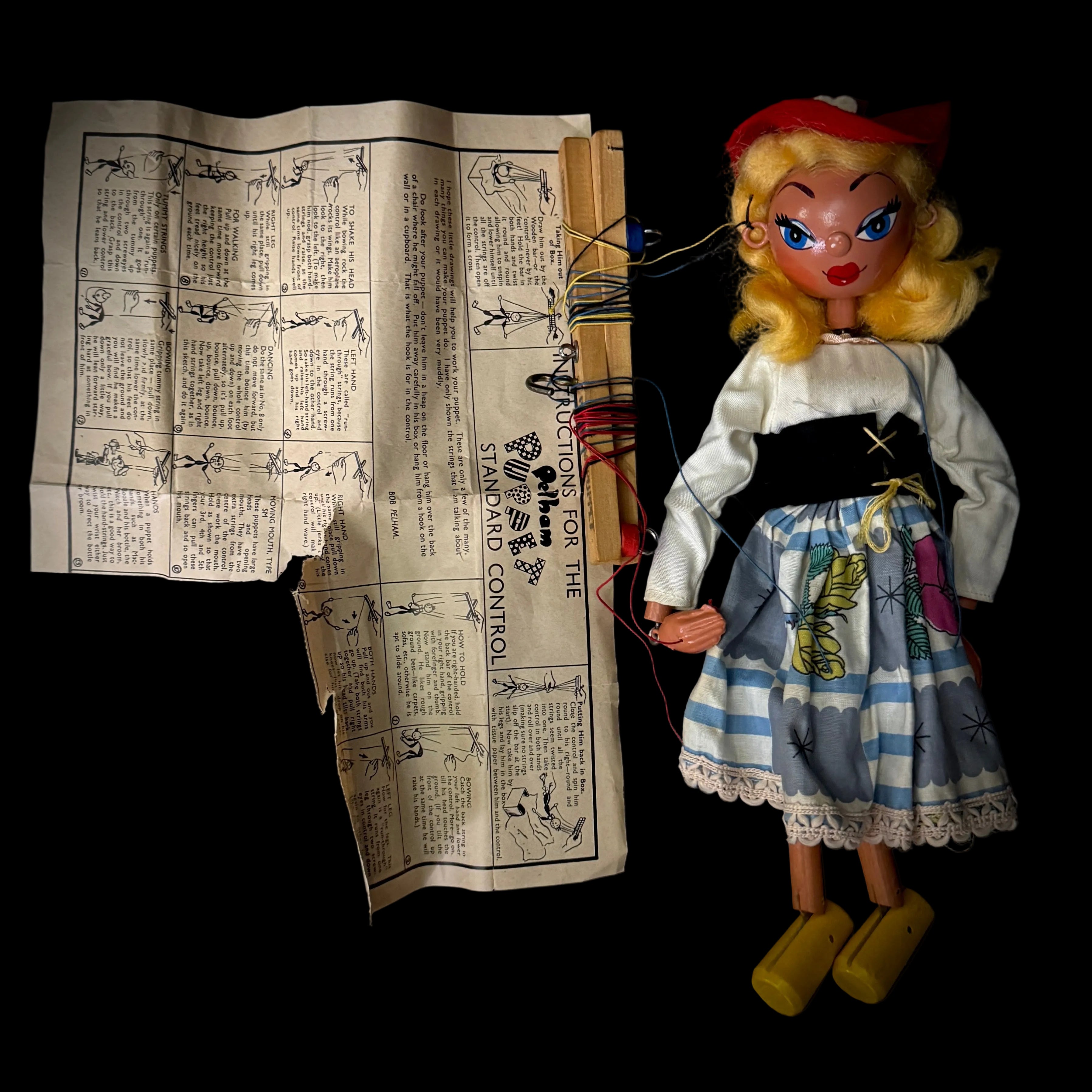 Original 1940s-1950s Pelham Puppet "Mitzi"