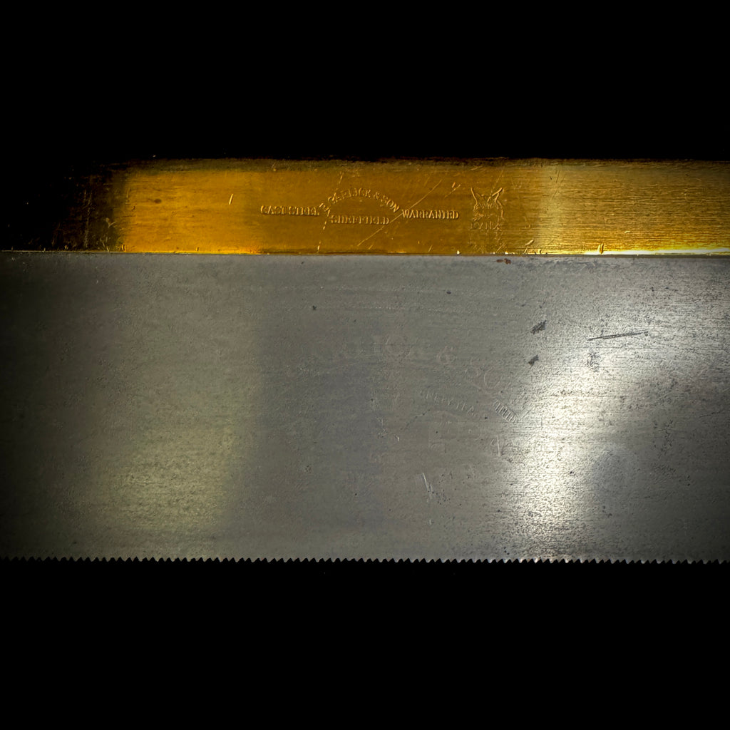 Brass-backed antique tenon saw