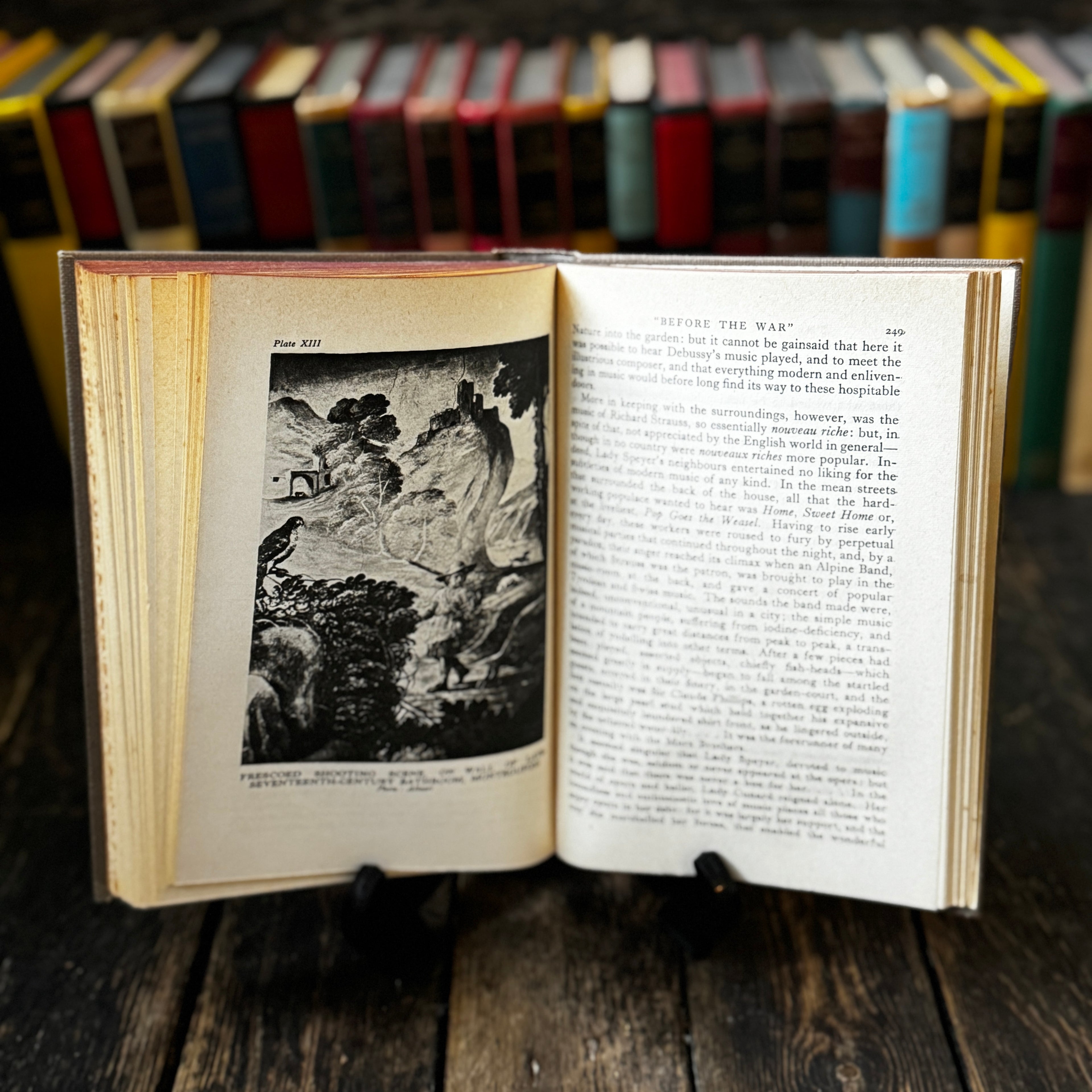 Osbert Sitwell’s complete autobiography, four volume hardcover set, praised by Orwell