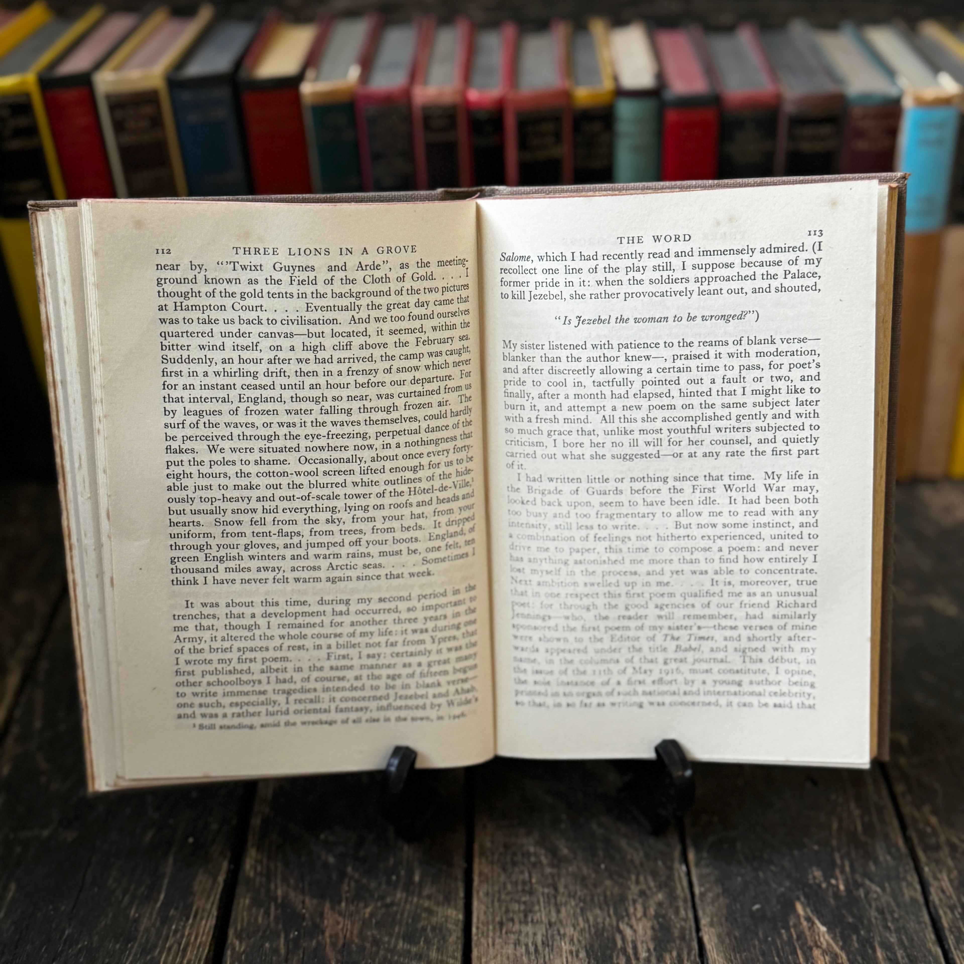 Osbert Sitwell’s complete autobiography, four volume hardcover set, praised by Orwell