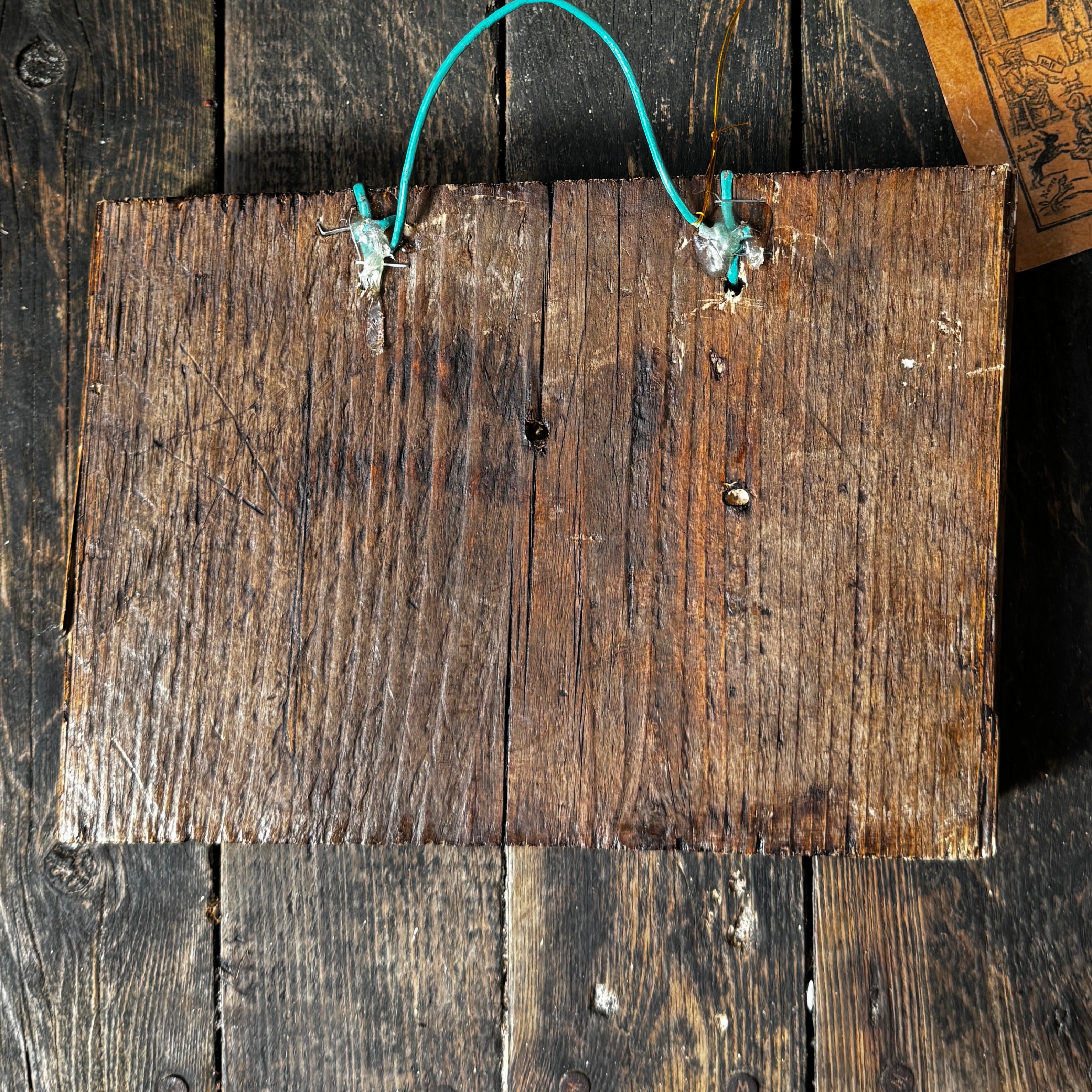 Witch’s Familiar ‘Newes’, Handmade, Reclaimed Wood, Woodcut Wall Hanging