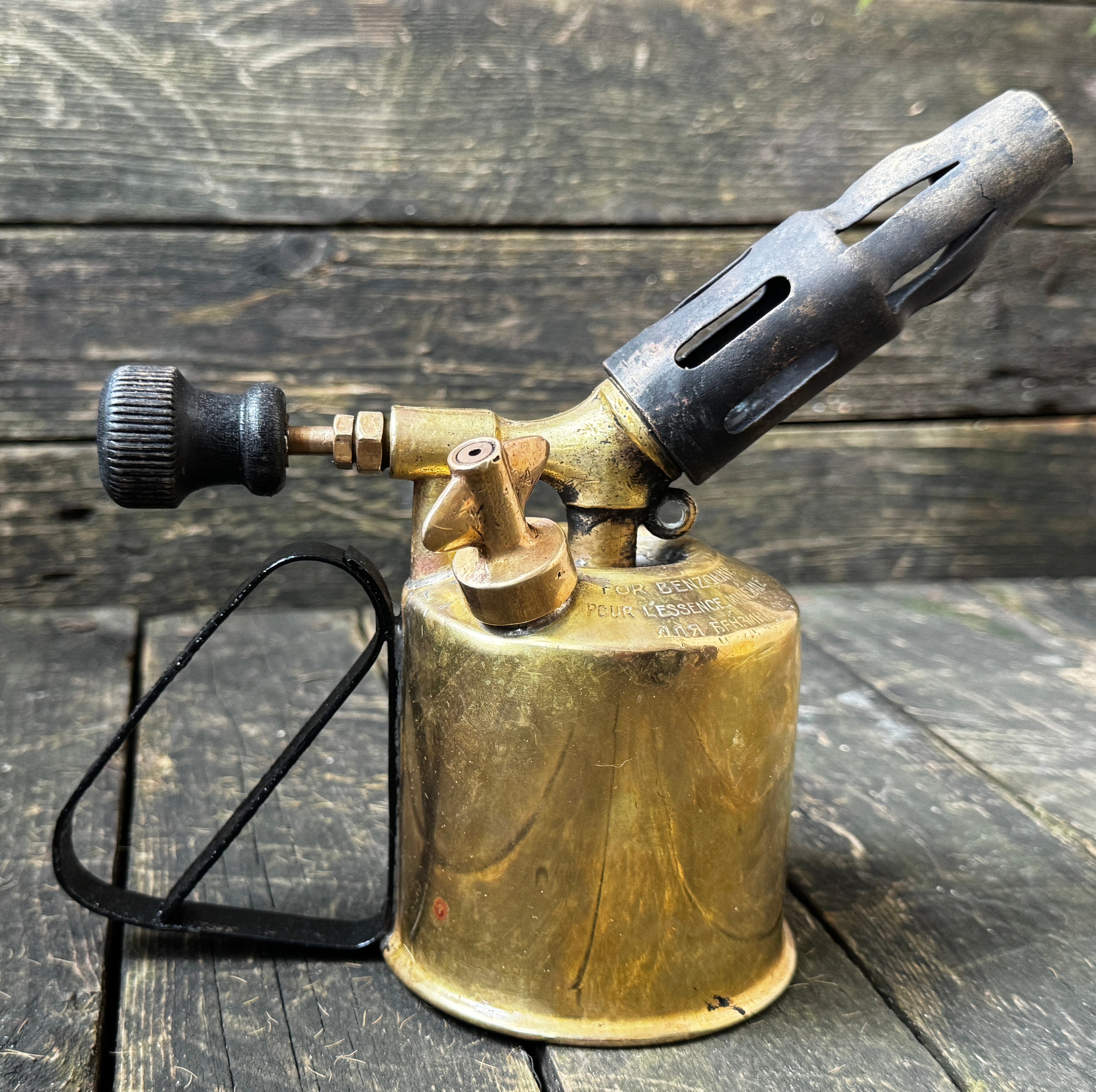Optimus Swedish Lamp torch brass blowtorch, for benzoline fuel
