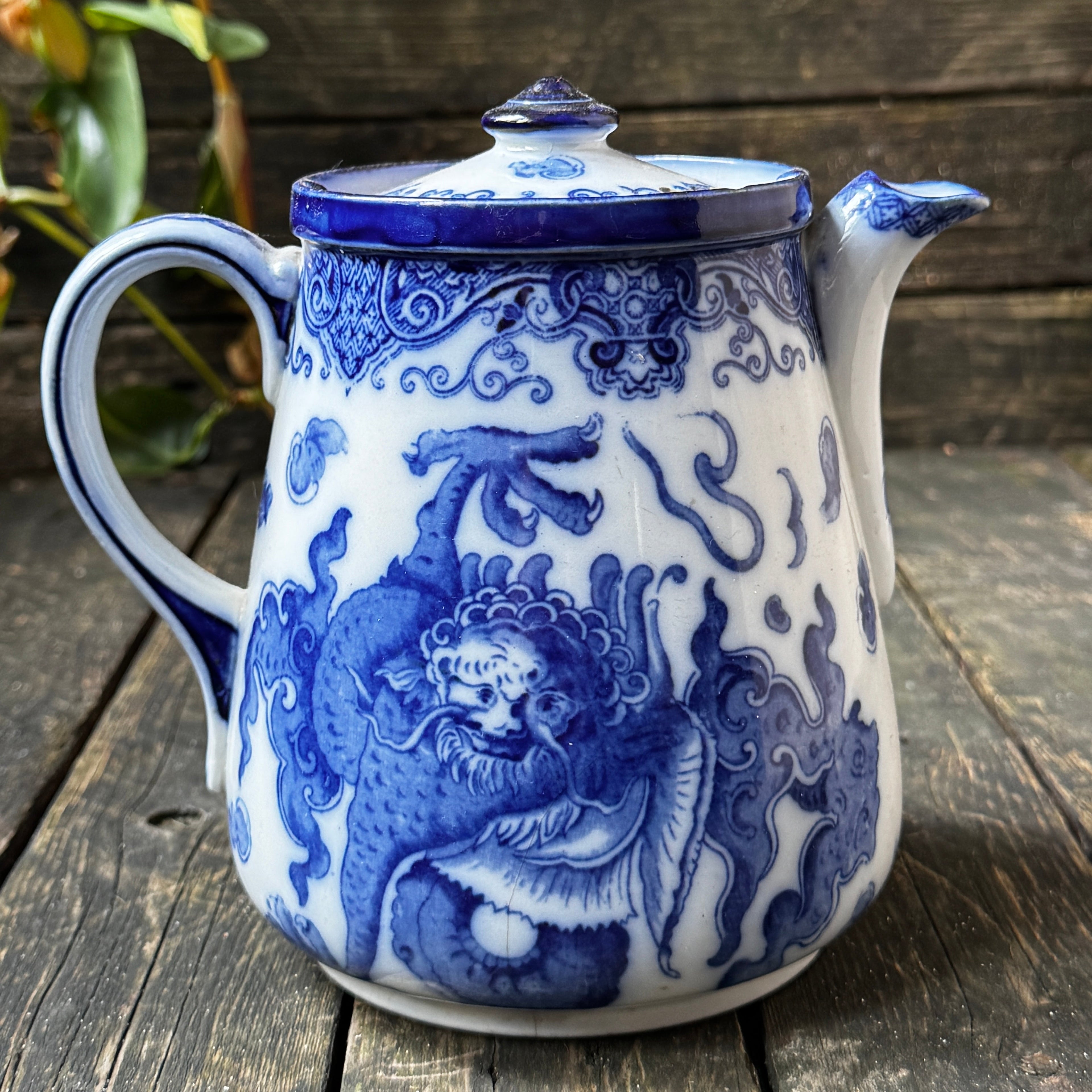 Edwardian Royal Doulton Oyama ware porcelain teapot