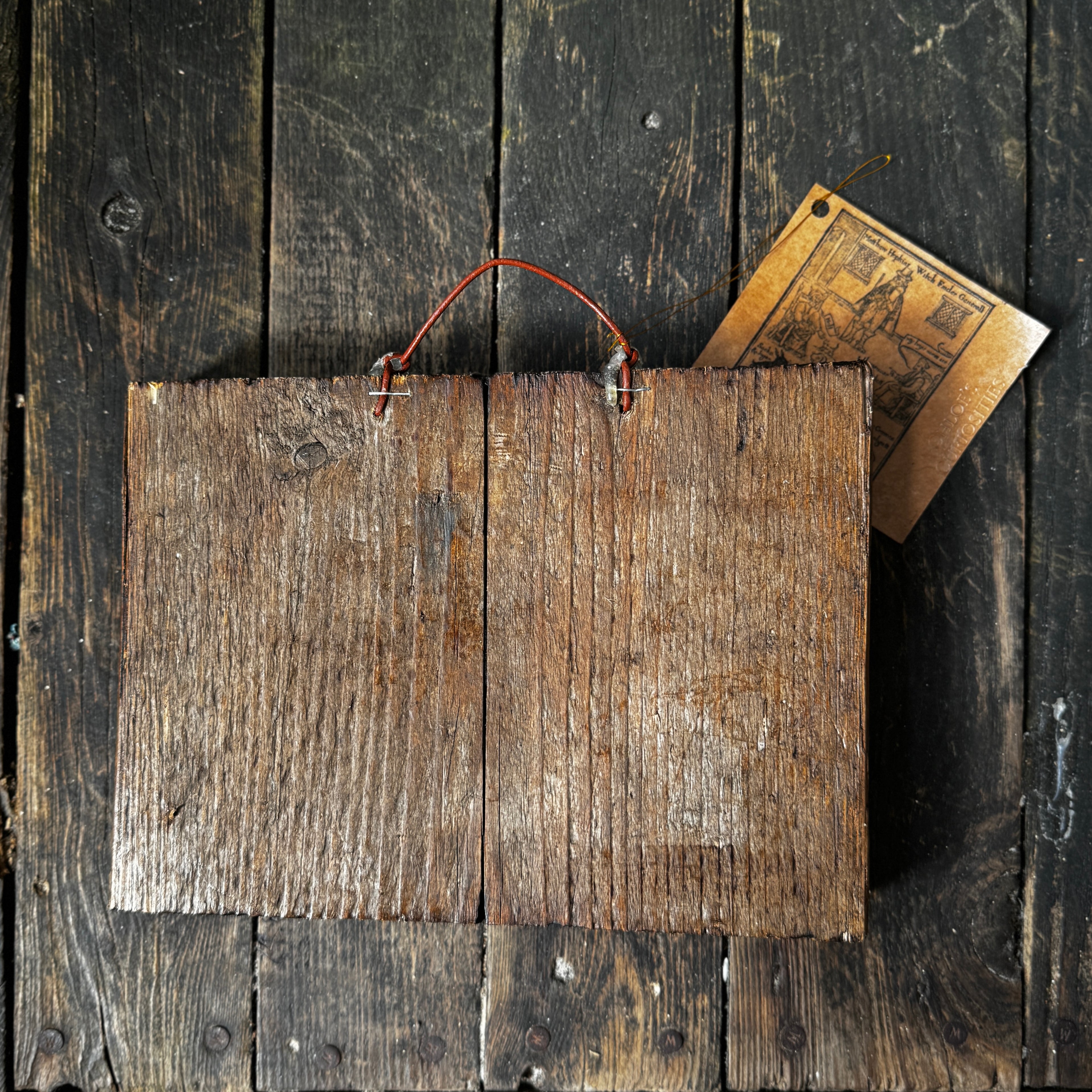 Witch’s Familiar ‘Vinegar Tom’, Handmade, Reclaimed Wood, Woodcut Wall Hanging