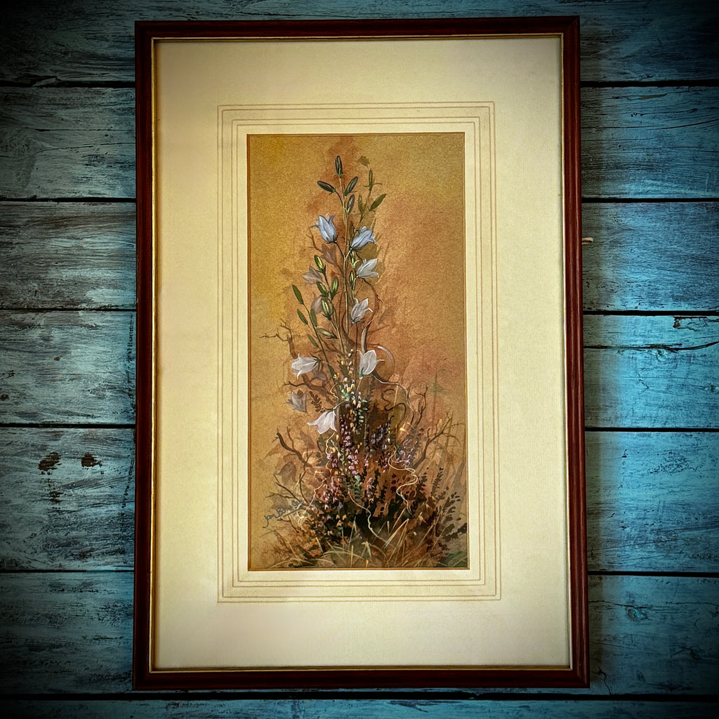 Jan Bowles (Artist) Original Framed Watercolour of Flowers