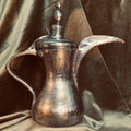 Handmade silver-plated Syrian Bedouin dallah of late 18th century
