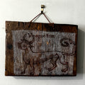 Witch’s Familiar ‘Vinegar Tom’, Handmade, Reclaimed Wood, Woodcut Wall Hanging