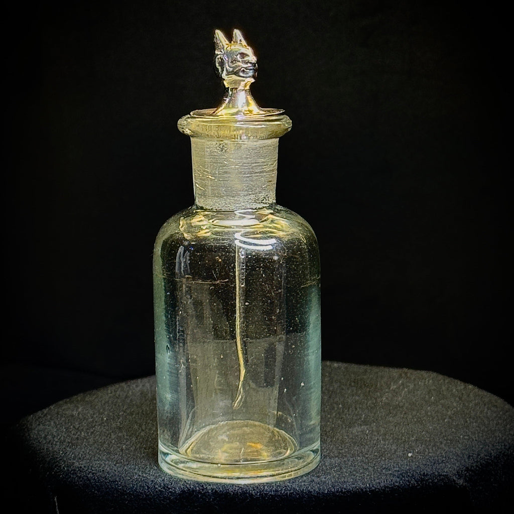 Solid silver Edwardian devil’s head cayenne / laudanum spoon