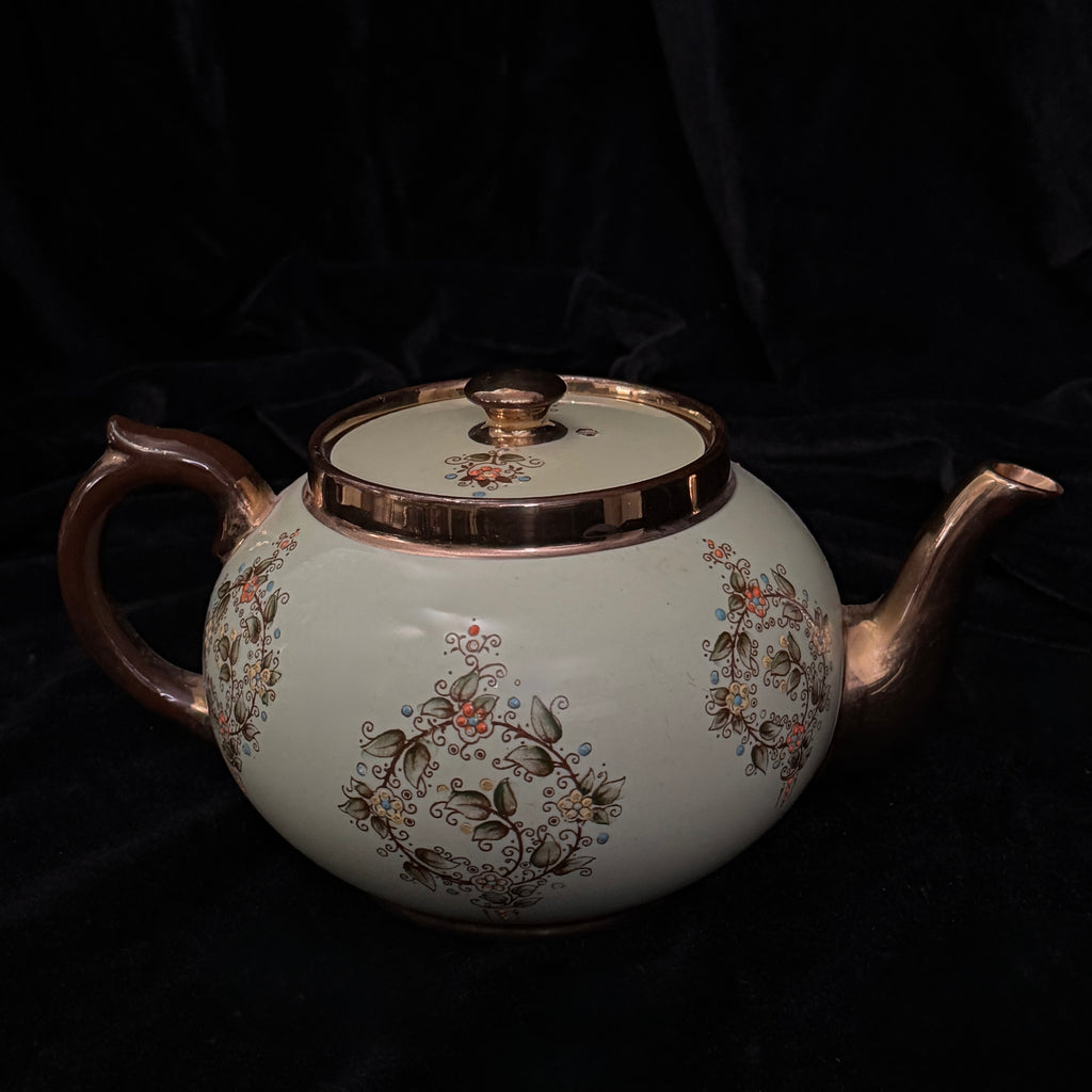 Hand-painted Staffordshire teapot