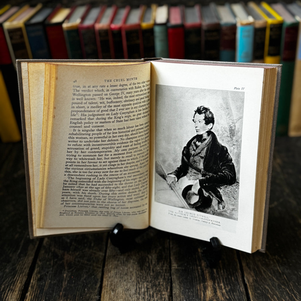 Osbert Sitwell’s complete autobiography, four volume hardcover set, praised by Orwell