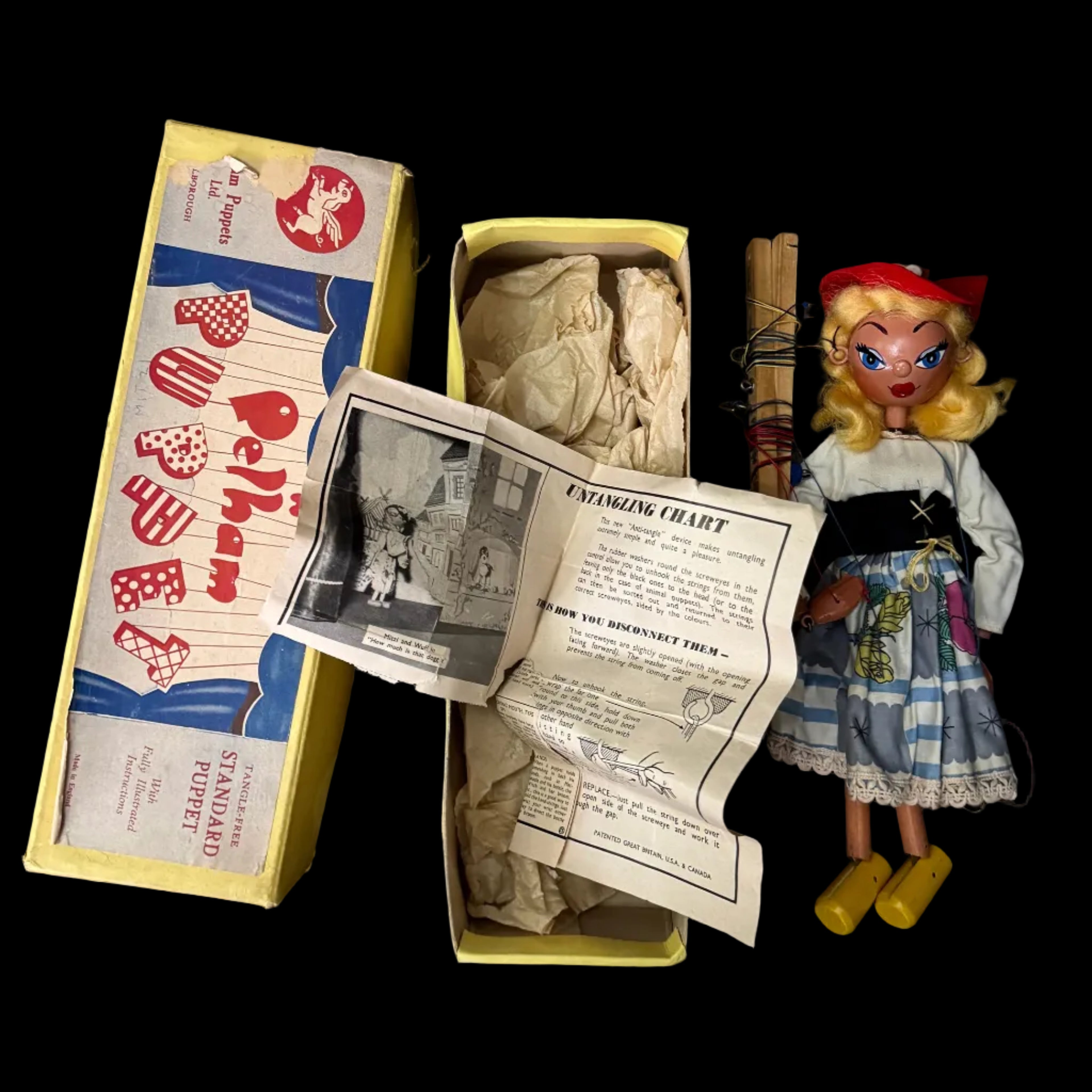 Original 1940s-1950s Pelham Puppet "Mitzi"