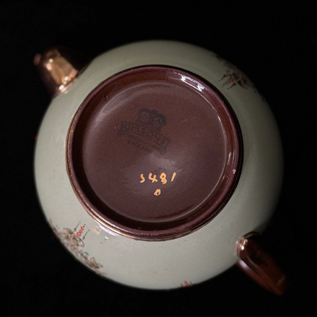 Hand-painted Staffordshire teapot